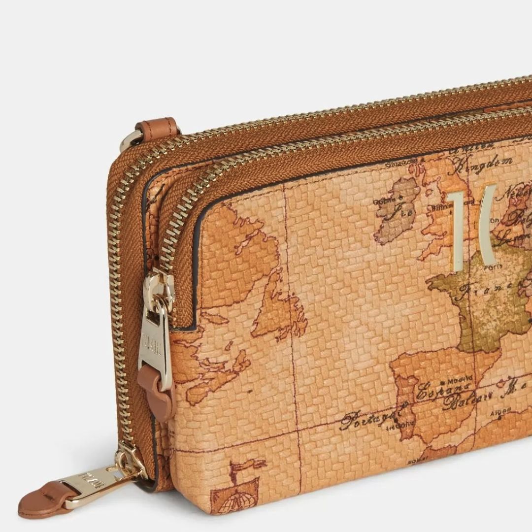 Dea Bag porta cellulare in Nappa stampa Geo Classic