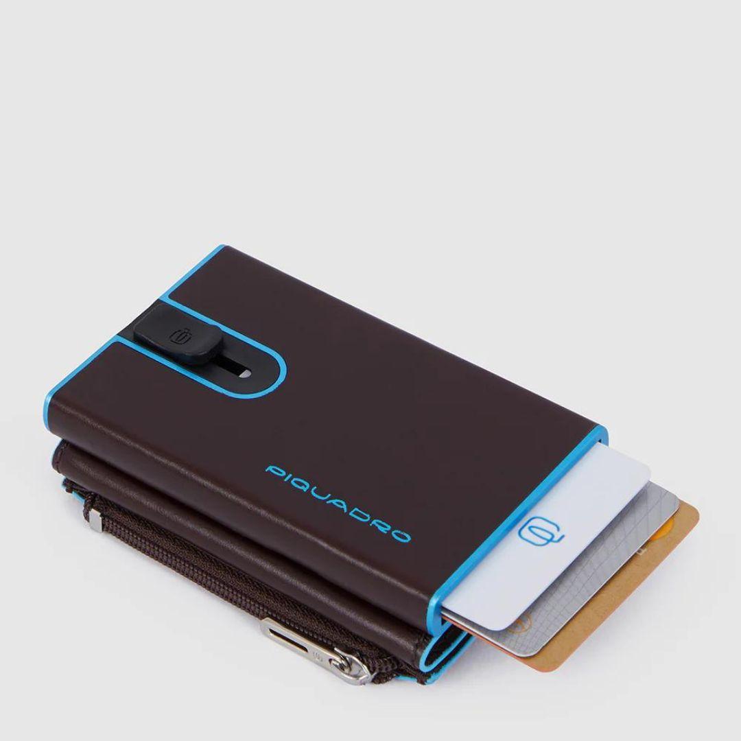 Portacarte Compact wallet porta monete con sliding system