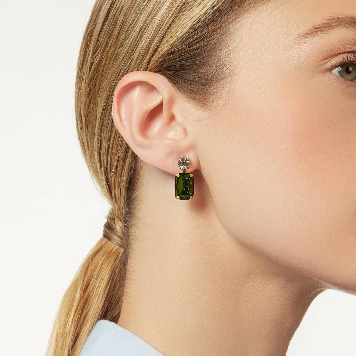 Orecchini a Perno con Pendente Ottagonale Madame