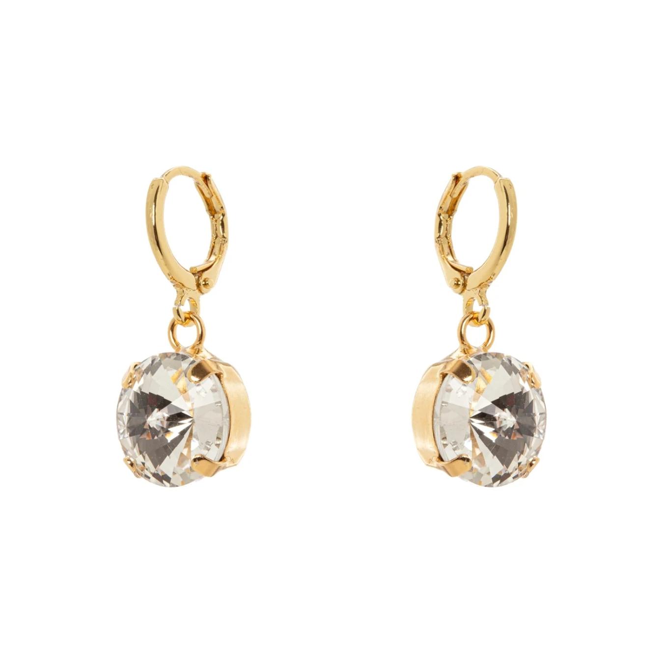 Orecchini con Piccolo Cristallo Tondo Evelin