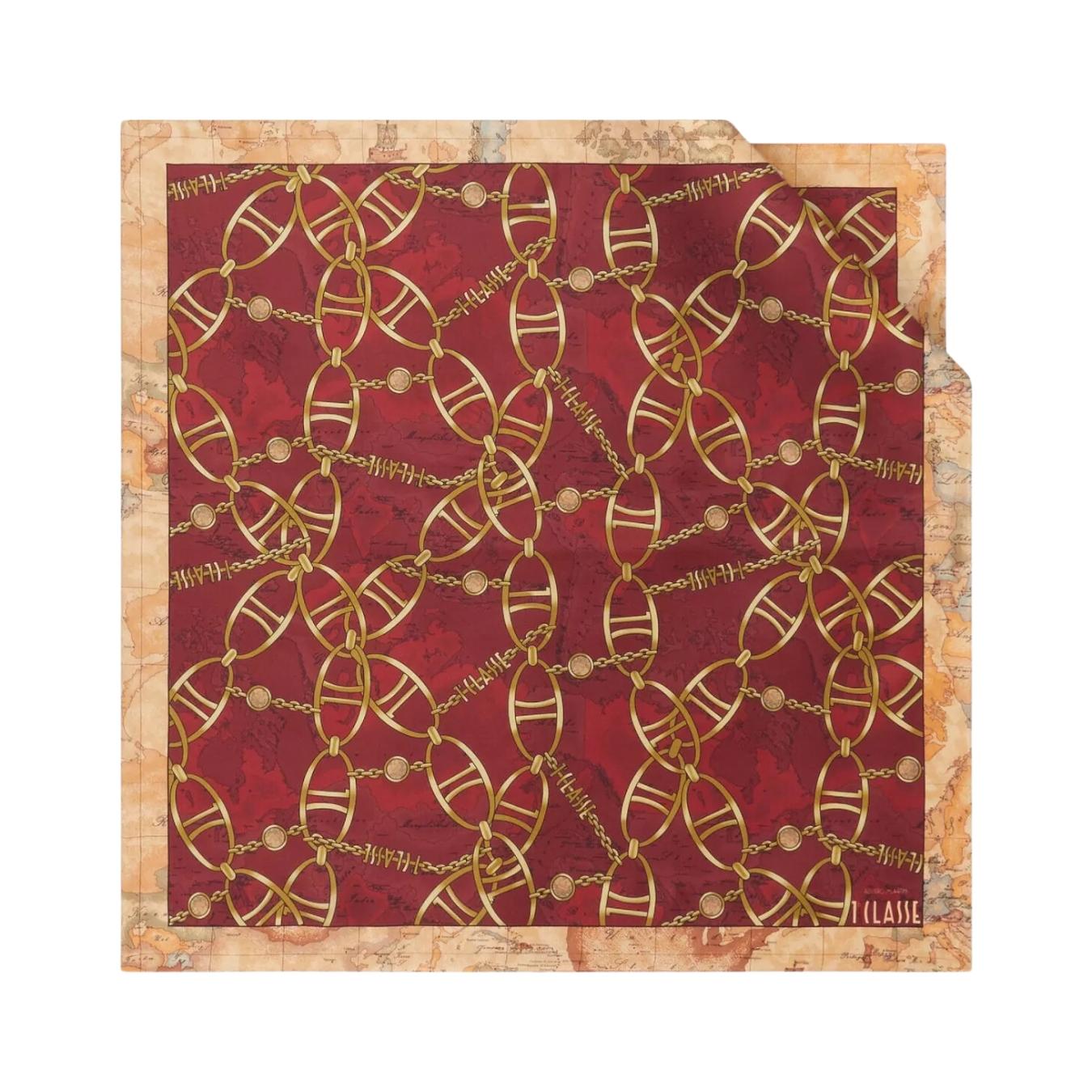 Foulard Geo Chain in Seta