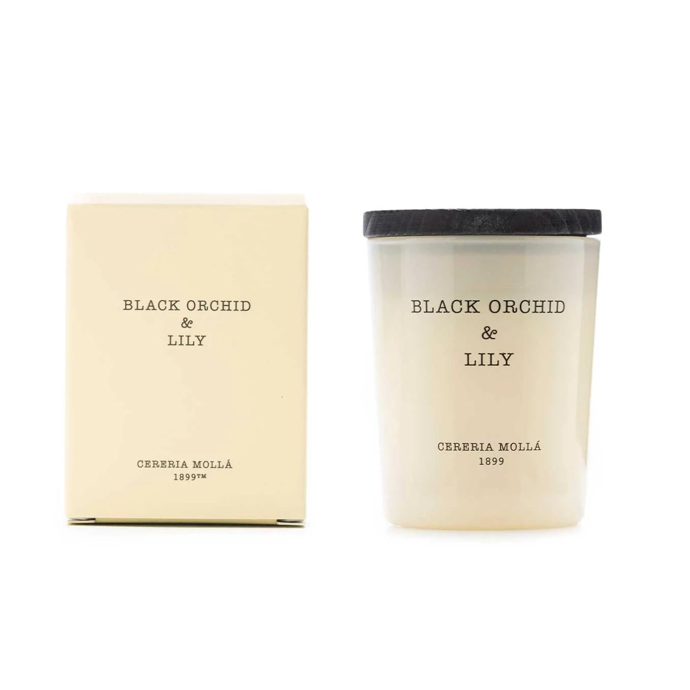 Mini Candela Orchidea Nera e Giglio