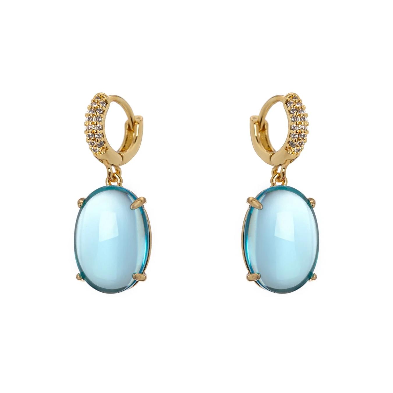 Orecchini Cerchietto e Cabochon Pendente Blossom