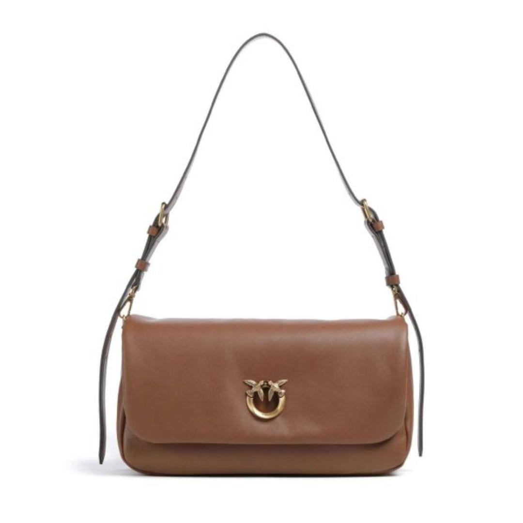 Borsa a tracolla media Love Bag Click Soft Horizontal Handle in pelle