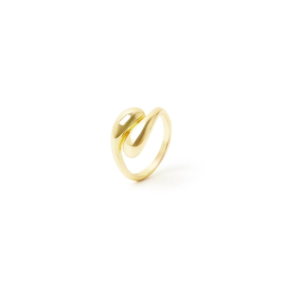 Anello con terminali a goccia Rania