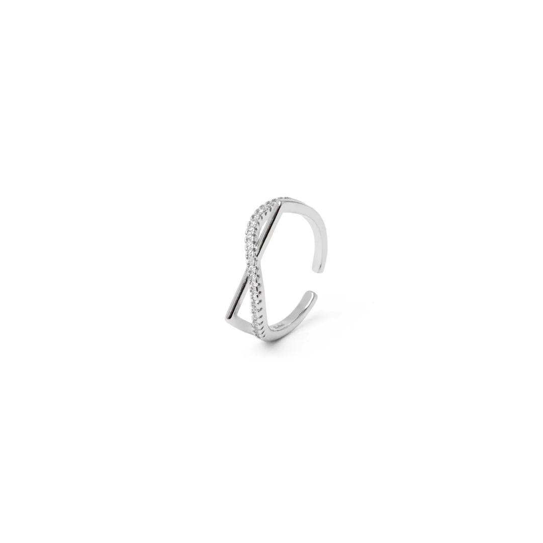 Anello sottile ad X Rania