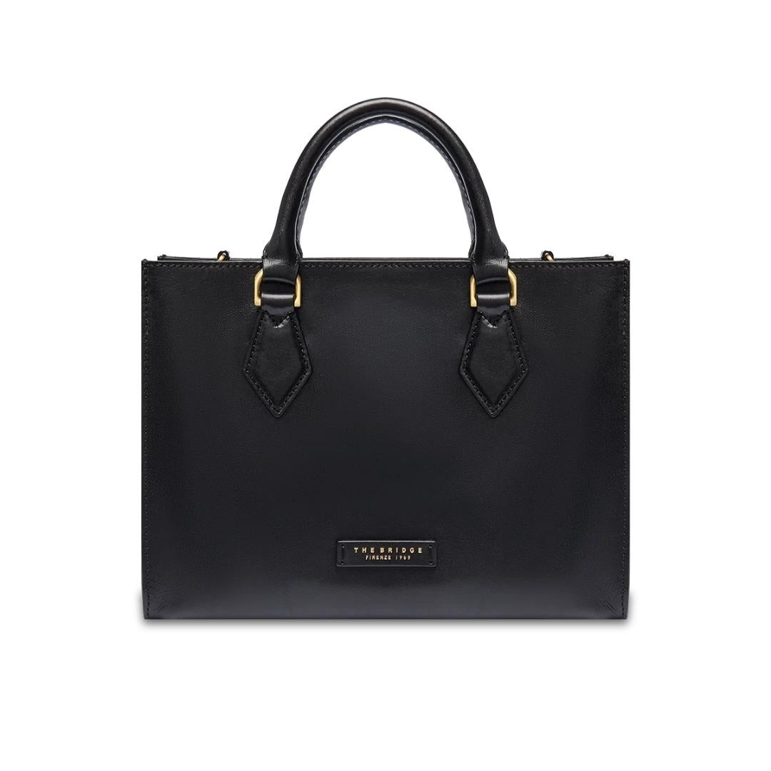 IDA Borsa a Mano in Pelle con Tracolla Removibile
