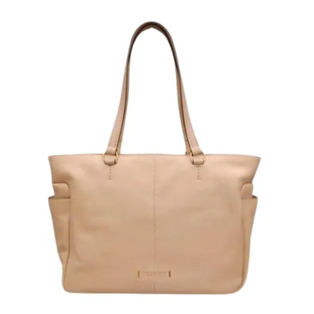 Borsa in Pelle Shopper con Tasche Laterali Letizia