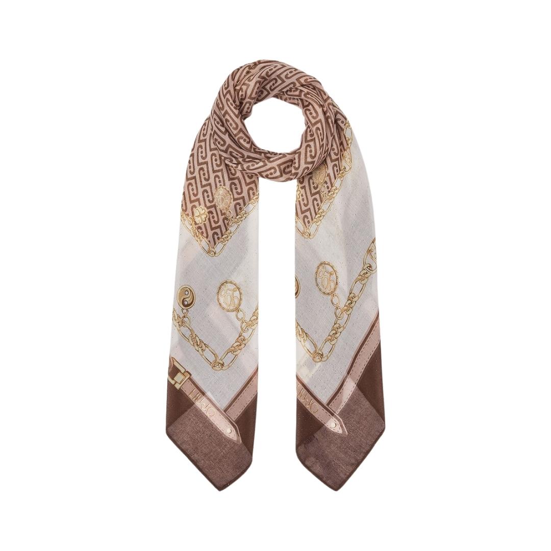 Foulard Grande con Stampa Charms