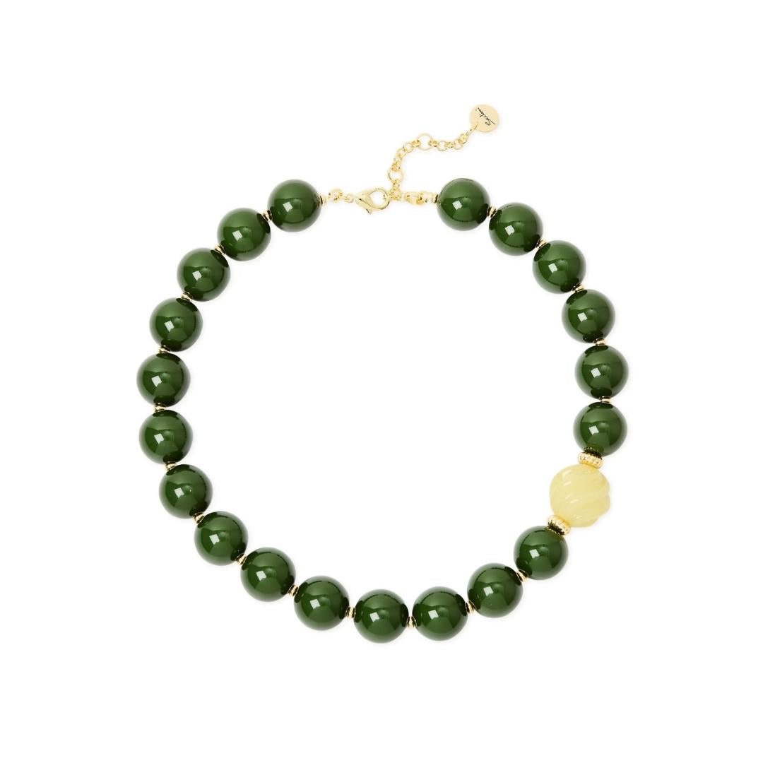 Collana Corta Sfere e Boule Rigata Belle Epoque