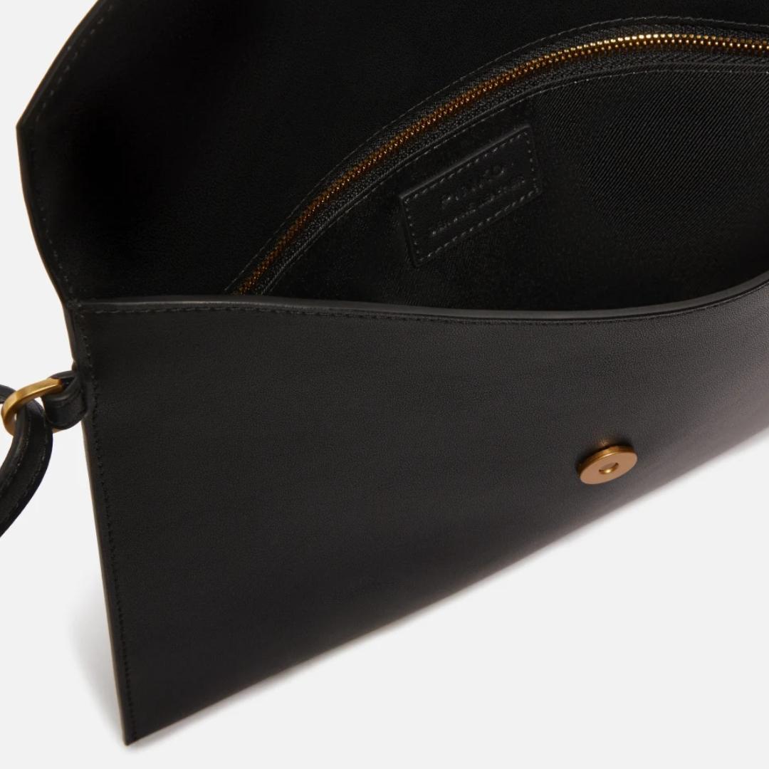 Pochette a Mano in Pelle con Logo Love Birds