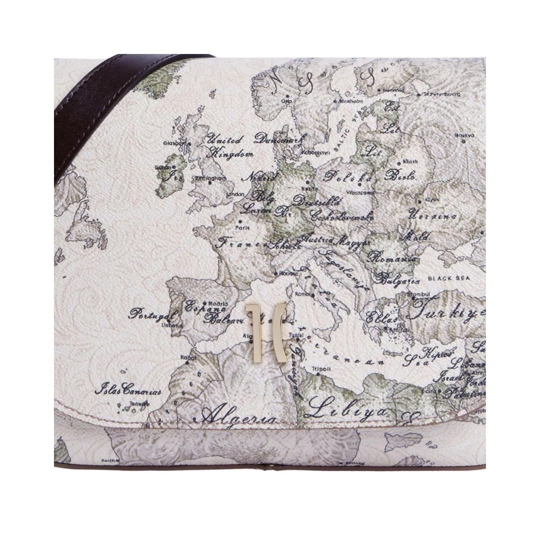Borsa a Tracolla con Patta in Tessuto Goffrato Country Geo