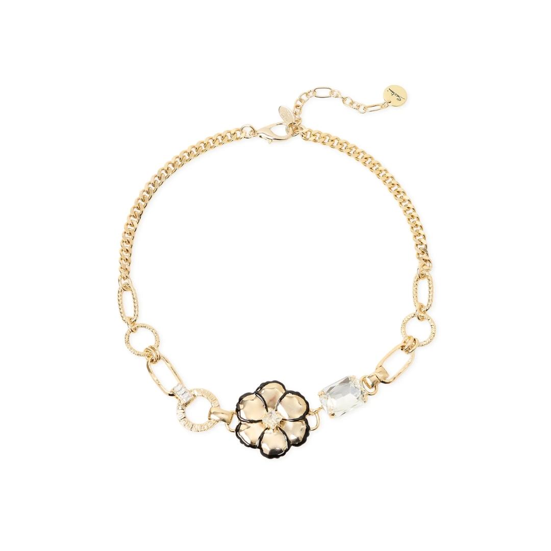 Collana Corta Groumette Anelli Fiore La Dame