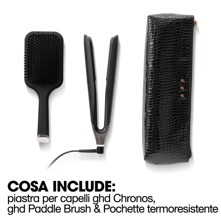 Cofanetto Styler ghd chronos Gift Set - piastra per capelli professionale + paddle brush