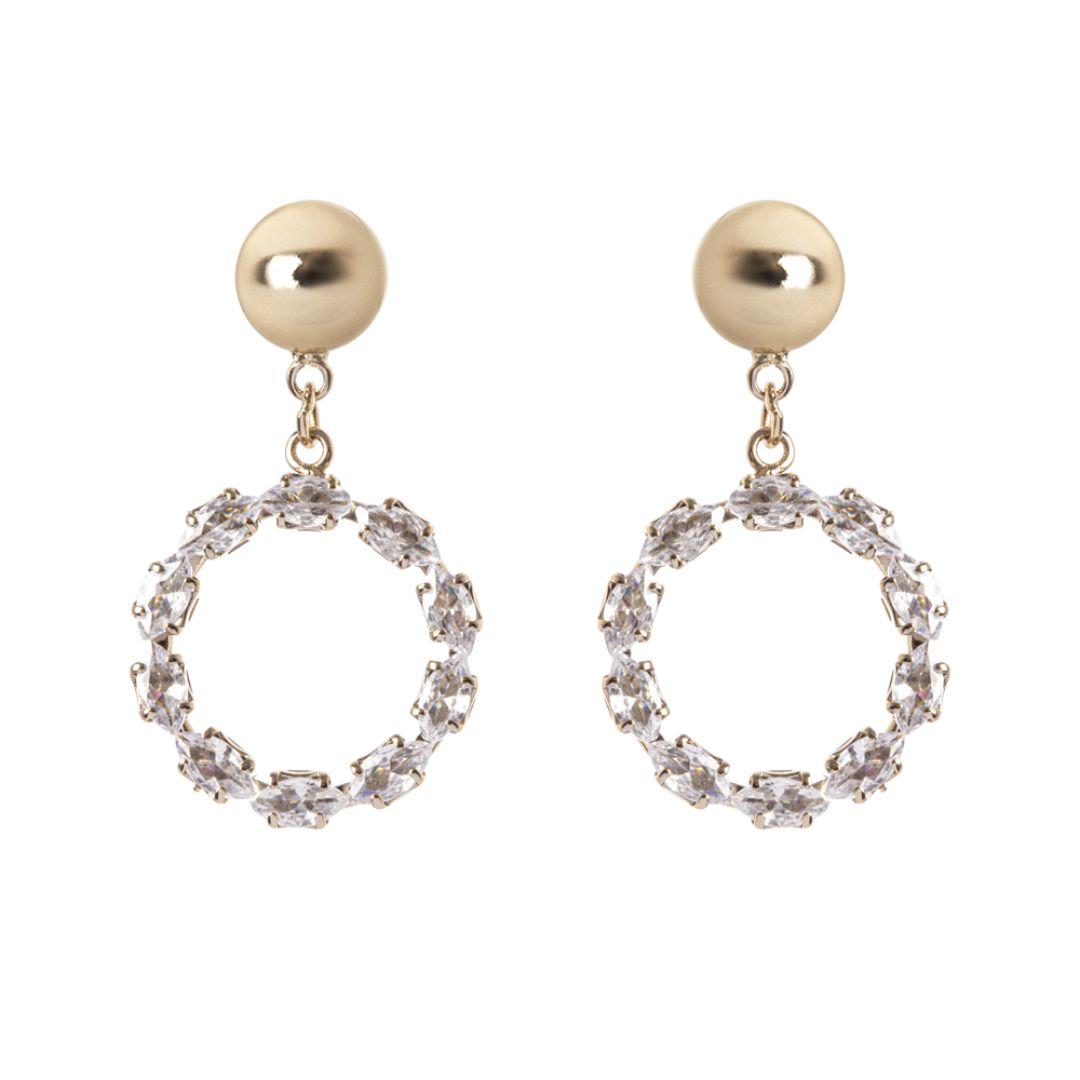 Orecchini con Cerchio Pendente Marquise