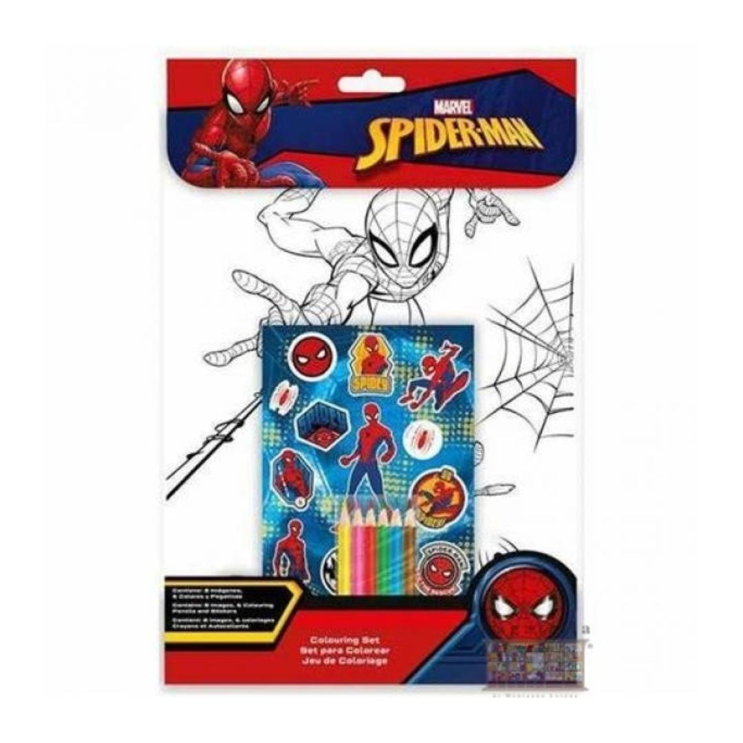 Spiderman Set da Colorare con Stickers