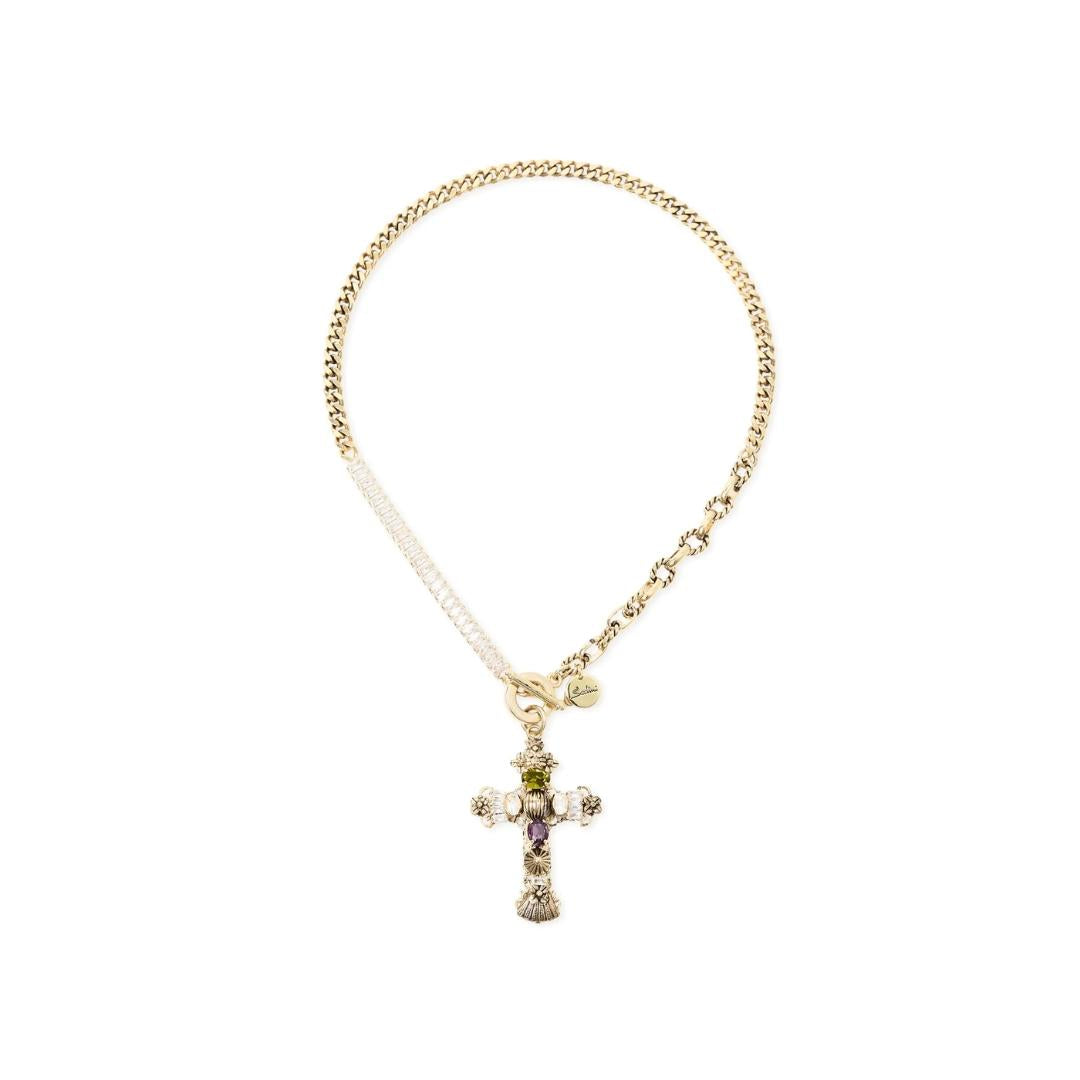 Collana Corta tre Stili Croce Naos