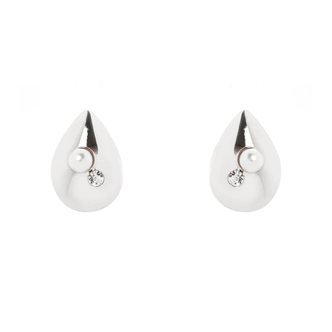 Orecchini Goccia, Perla e Cristallo Amaranta
