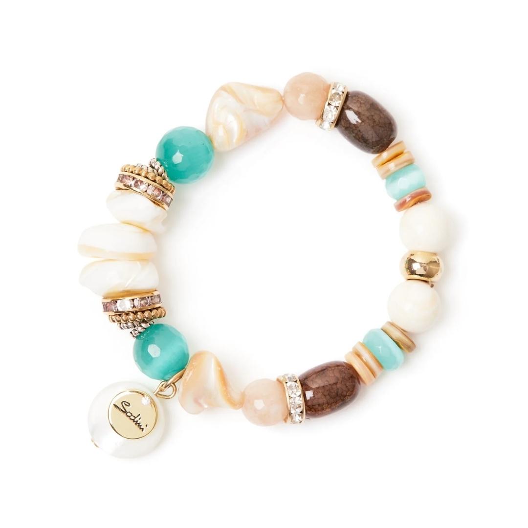 Bracciale Elastico Boule Anellini e Perla Maresia