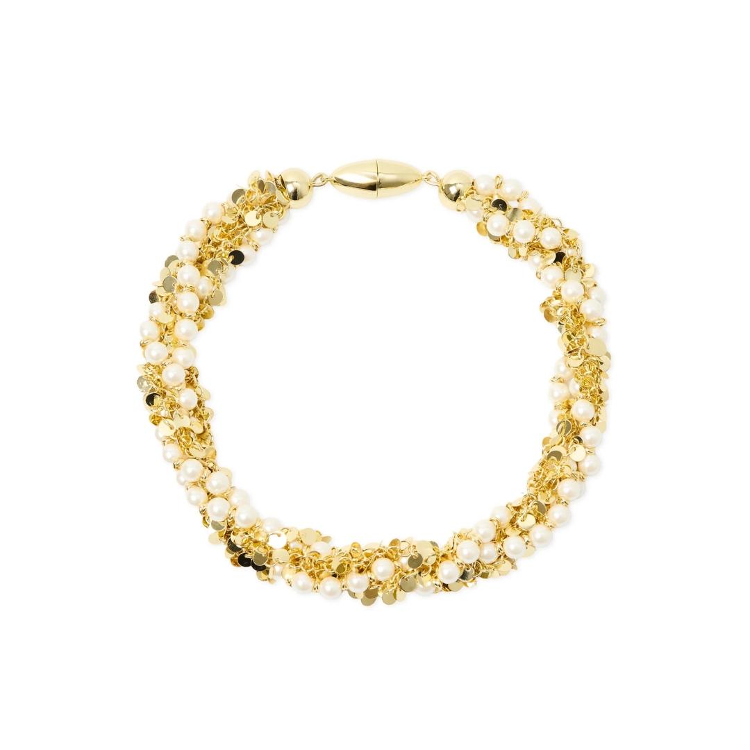 Collana Torchon Paillettes e Perle Eve