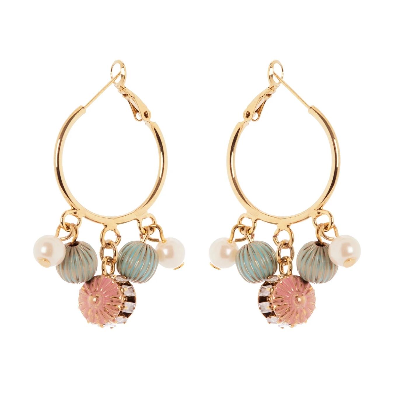 Orecchini cerchio tubolare e charm Tarocchi