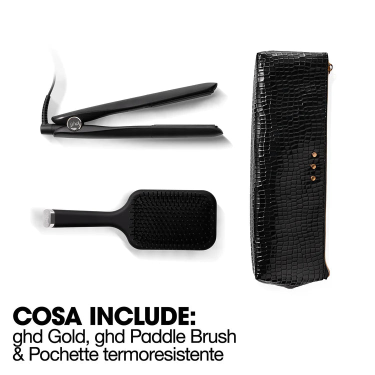 Cofanetto Styler ghd gold® Gift Set - piastra per capelli professionale + paddle brush