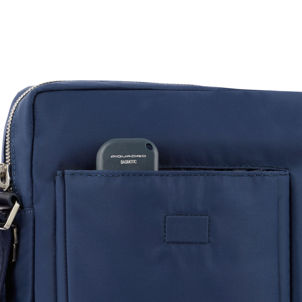 Piquadro Messenger in Tessuro Riciclato Porta PC Nero