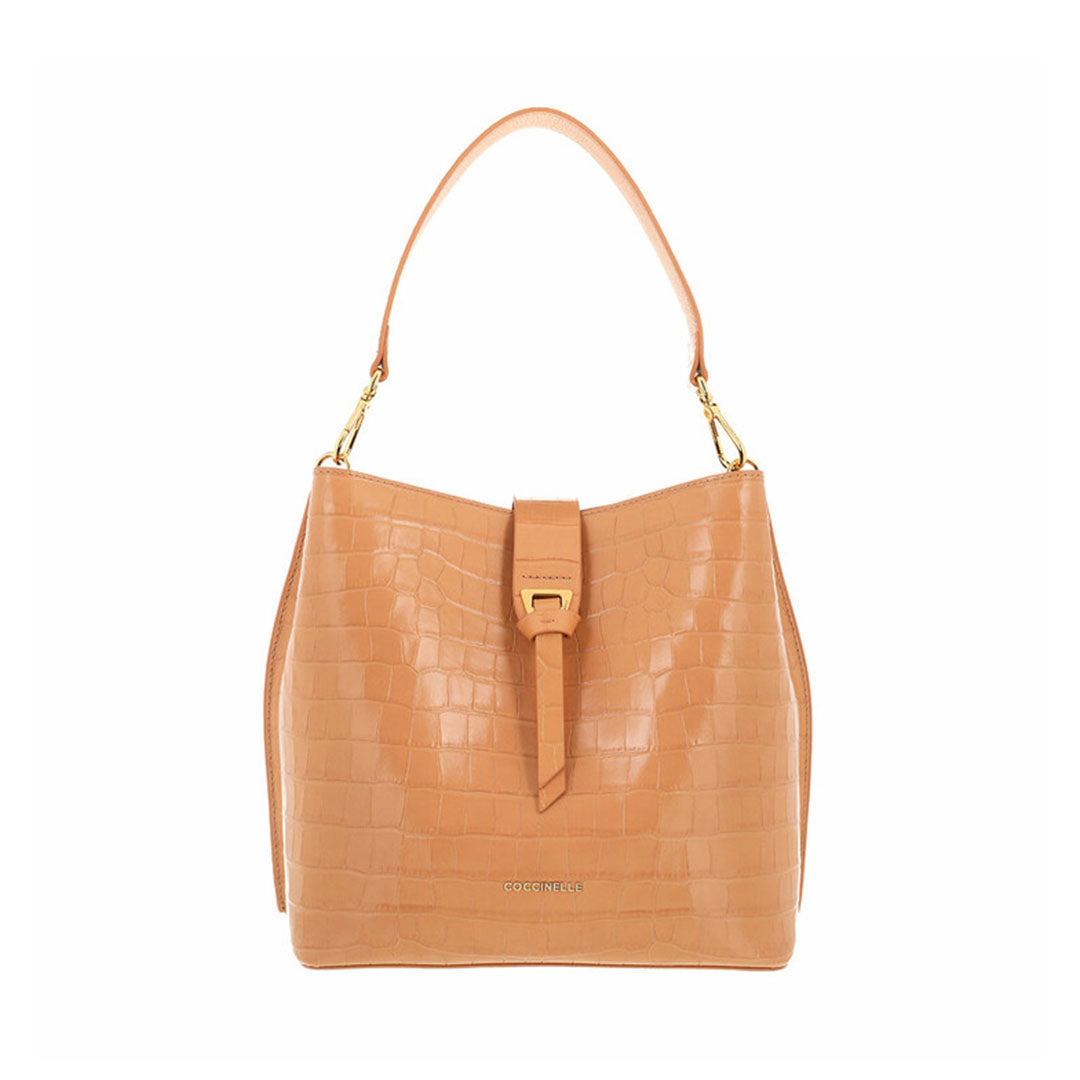 Coccinelle Borsa Tebe Croco Shiny Soft Almond
