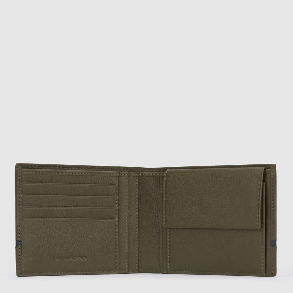 Piquadro W117R Portafoglio uomo con porta monete Charlie Verde