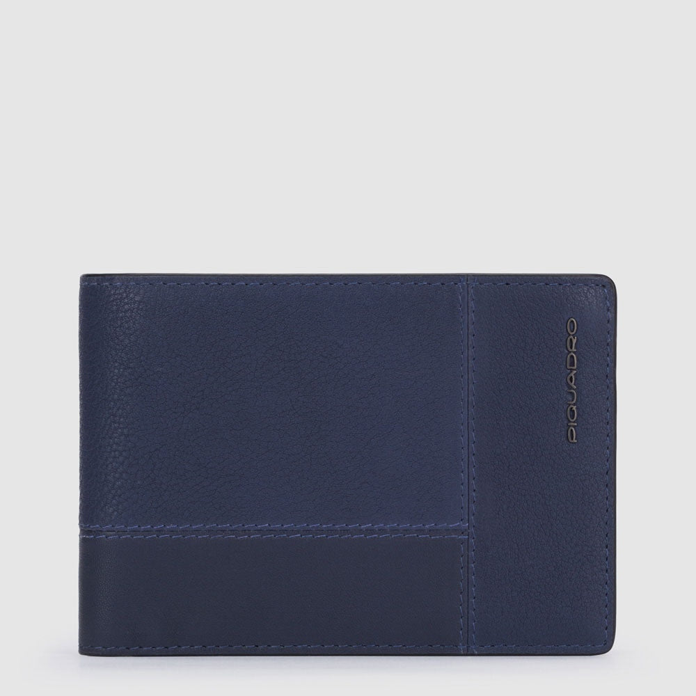 Piquadro W116R Portafoglio uomo con porta documenti, porta monete Ronnie Blu
