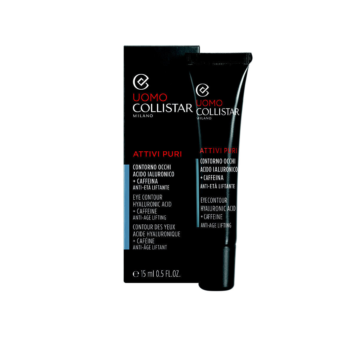 Uomo Attivi Puri Contorno Occhi Acido Ialuronico + Caffeina Anti-Età Liftante