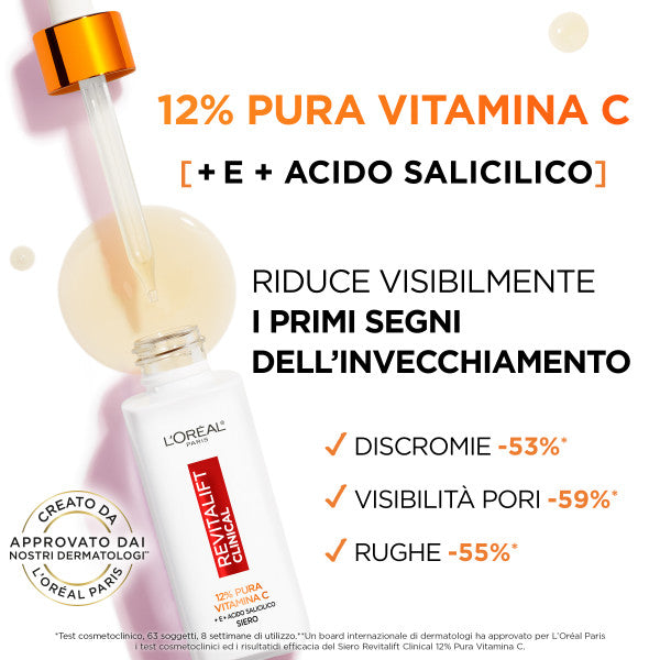 Revitalift Clinical 12% Pura Vitamina C + E + Acido Salicilico Siero Discromie