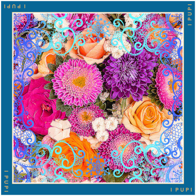 I Pupi Foulards Tetris 44869 70x70 Blu