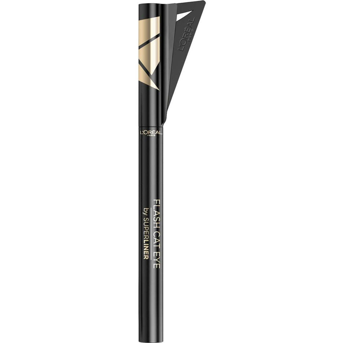 L'Oreal Paris Superliner Eyeliner Flash Cat Eye Formula a Lunga Tenuta Resistente all'Acqua 01 Black