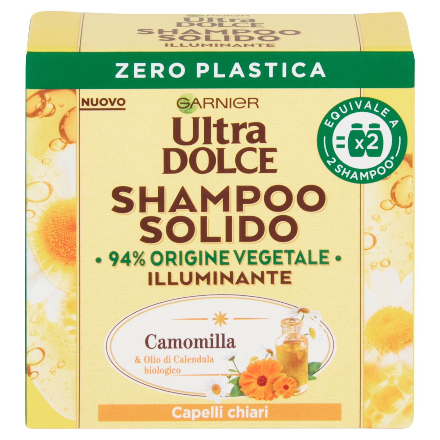 Ultra Dolce Shampoo Solido Camomilla e olio di Calendula biologico