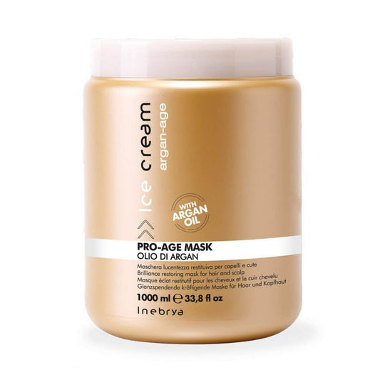 Inebrya Pro-Age Mask Olio di Argan per capelli trattati, opachi e spenti 1000ml