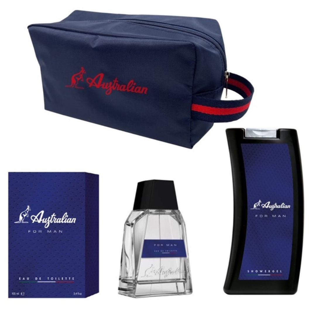 Australian Cofanetto Uomo Blu Eau de Toilette 100 ml e Doccia 250 ml