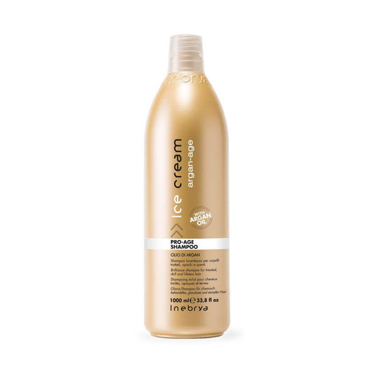 Inebrya Pro-Age Shampoo Olio di Argan per capelli trattati, opachi e spenti 1000ml
