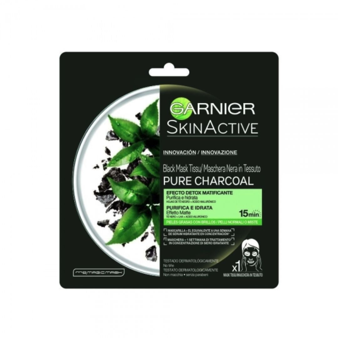 Skin Active Hydra Bomb Pure Charcoal Maschera Tessuto