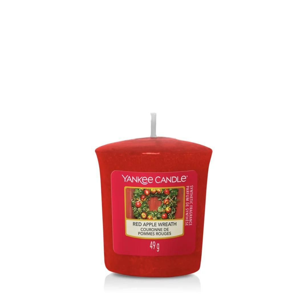 Votive Candles - Red Apple Wreath