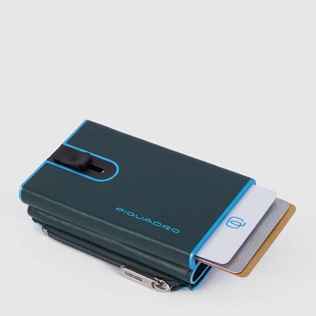 Portacarte Compact wallet porta monete con sliding system