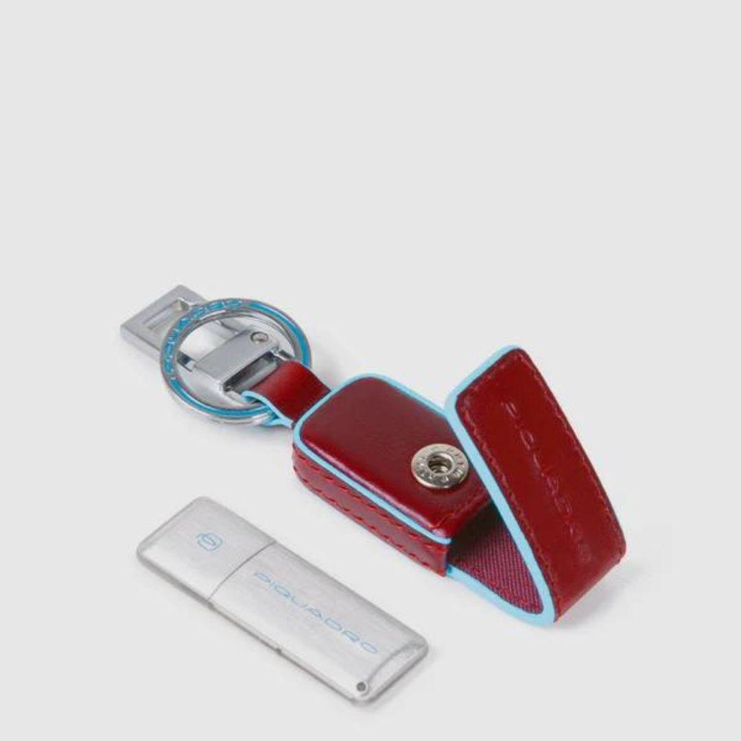 Portachiavi in pelle con chiavetta usb da 64 Gb