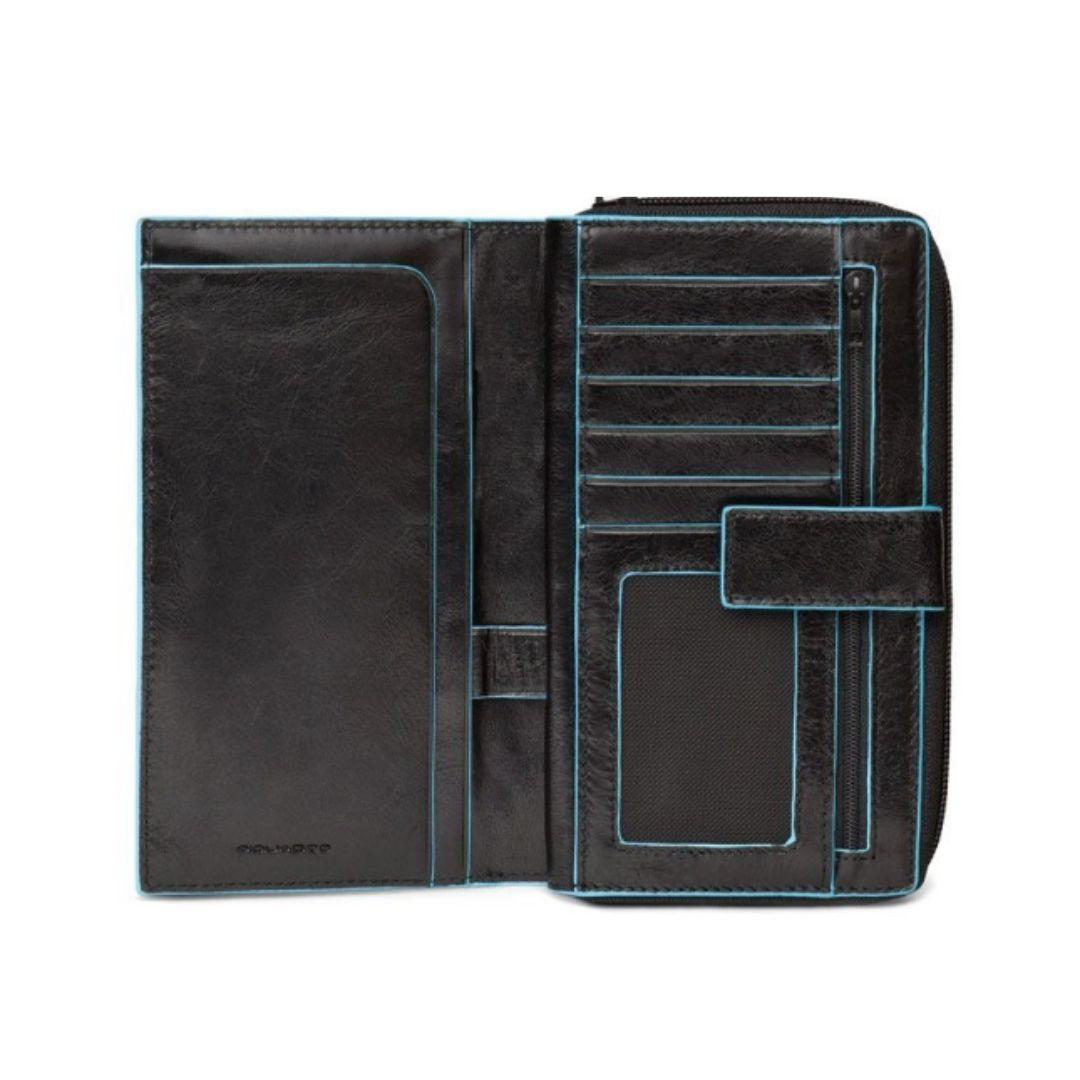 BLUE SQUARE Portafoglio con Portamonete Cuoio Piquadro uomo BLUE SQUARE Portafoglio con Portamonete Cuoio Piquadro uomo