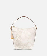 Borsa media a spalla in tessuto stampato Geo Classic