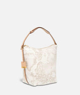 Borsa media a spalla in tessuto stampato Geo Classic