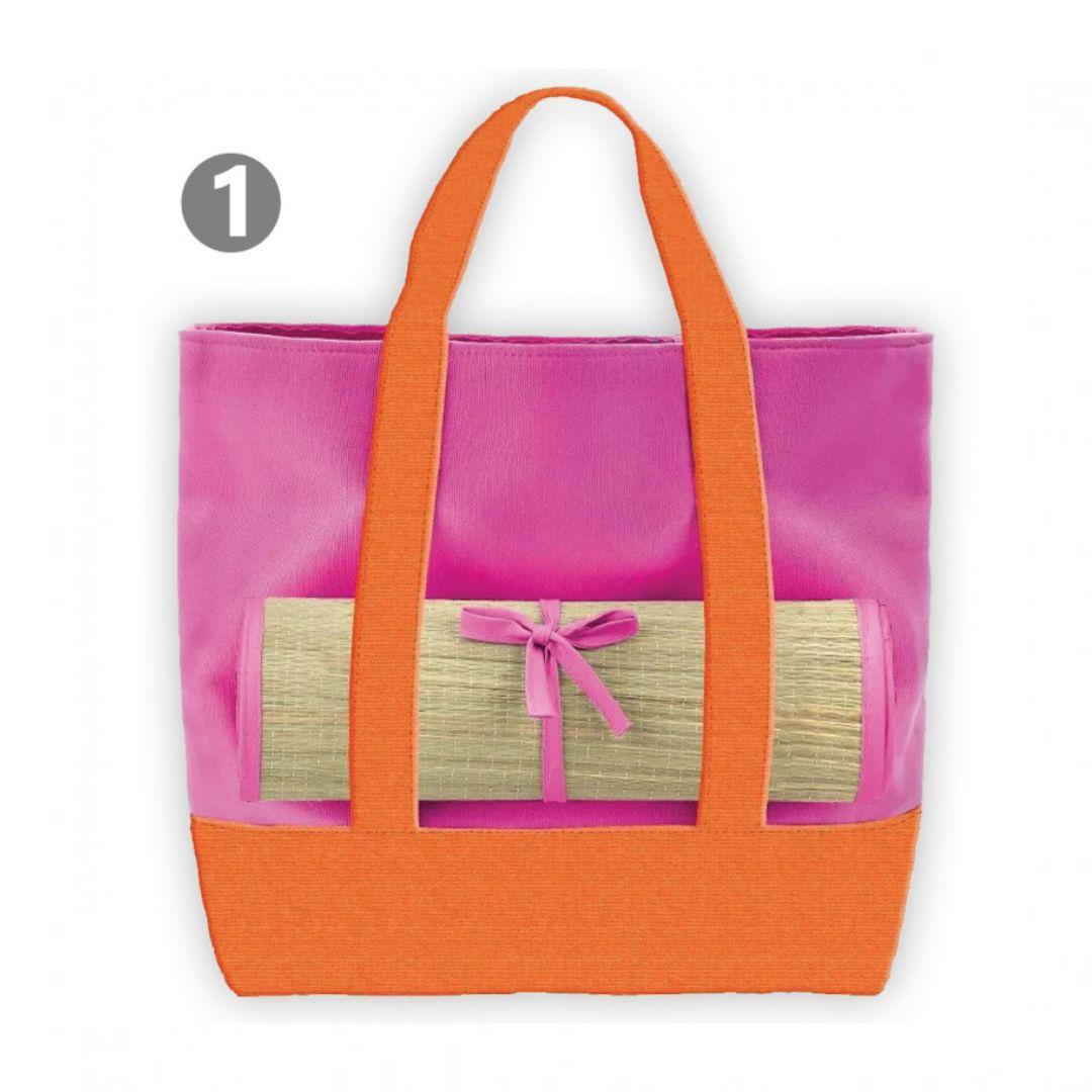 Borsa Canvas Bicolor con Stuoia