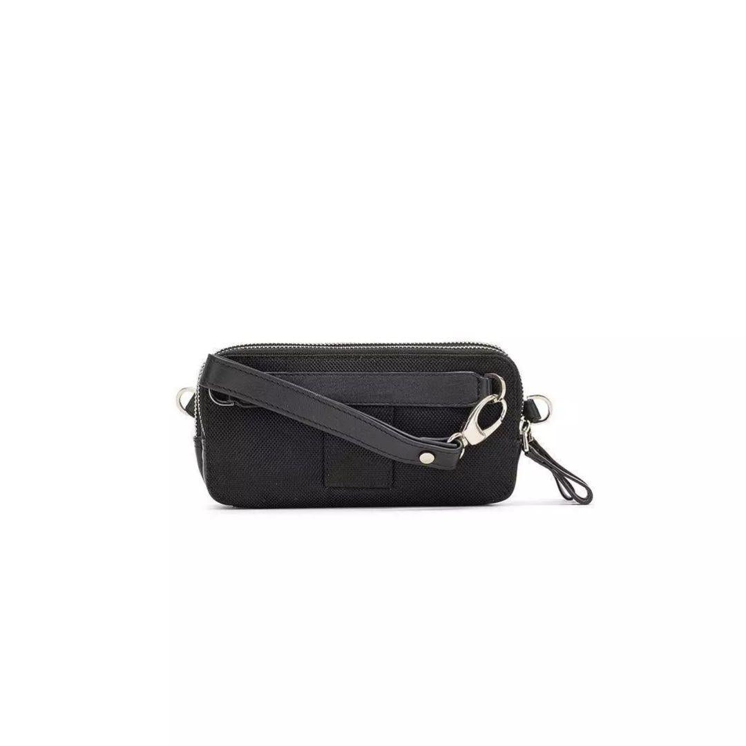 Pochette Uomo Pelle e Nylon 3 Zip