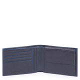 Blue Square Portafoglio Uomo con Portamonete in Pelle