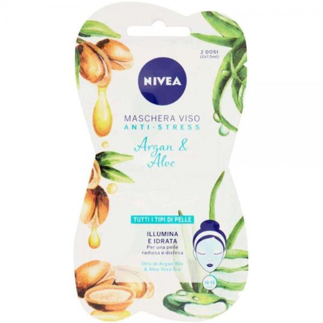 Maschera Viso Anti Stress Aloe e Argan