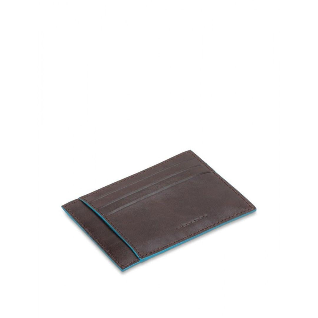 Porta Carte di Credito in Pelle Blue Square